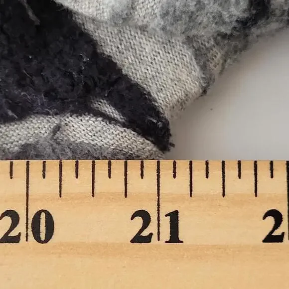 Lucky Brand Gray Black Aztec Waterfall Open Cardigan Sweater Women Size M - Picture 3 of 10